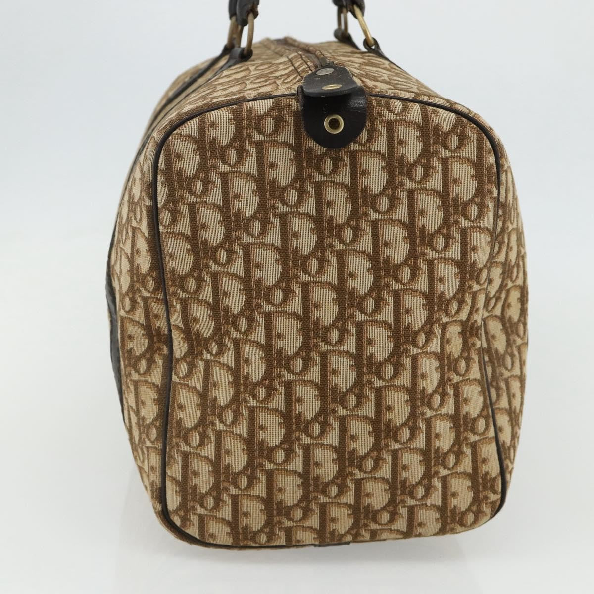 Christian Dior Vintage Trotter Boston Bag Diorissimo Canvas, Beige, Canvas, Handbag