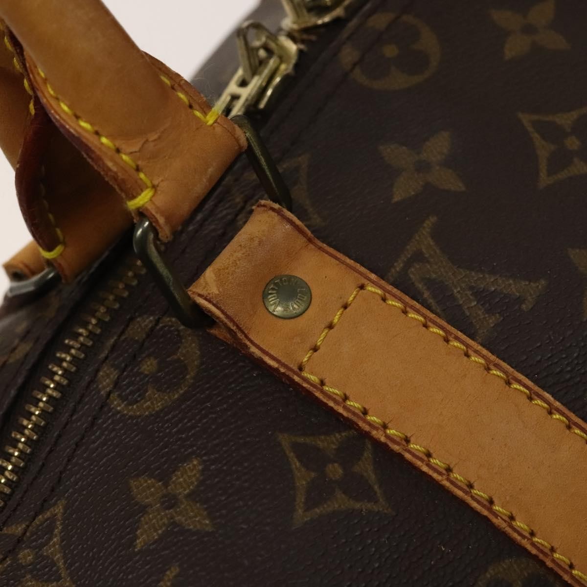 Louis Vuitton Keepall Bag Monogram Canvas, BROWN, CANVAS, Travel bag
