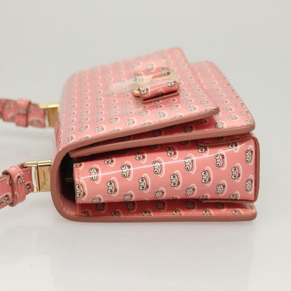 Salvatore Ferragamo Vala Shoulder Bag Patent Leather, PINK, PATENT_LEATHER, Shoulder bag