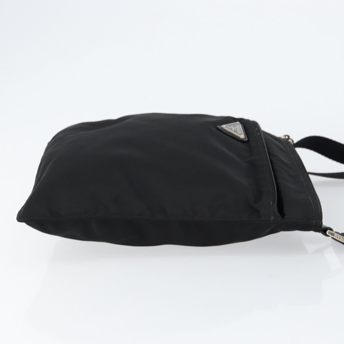 Prada Front Pocket Messenger Bag Tessuto, BLACK, NYLON, Shoulder bag