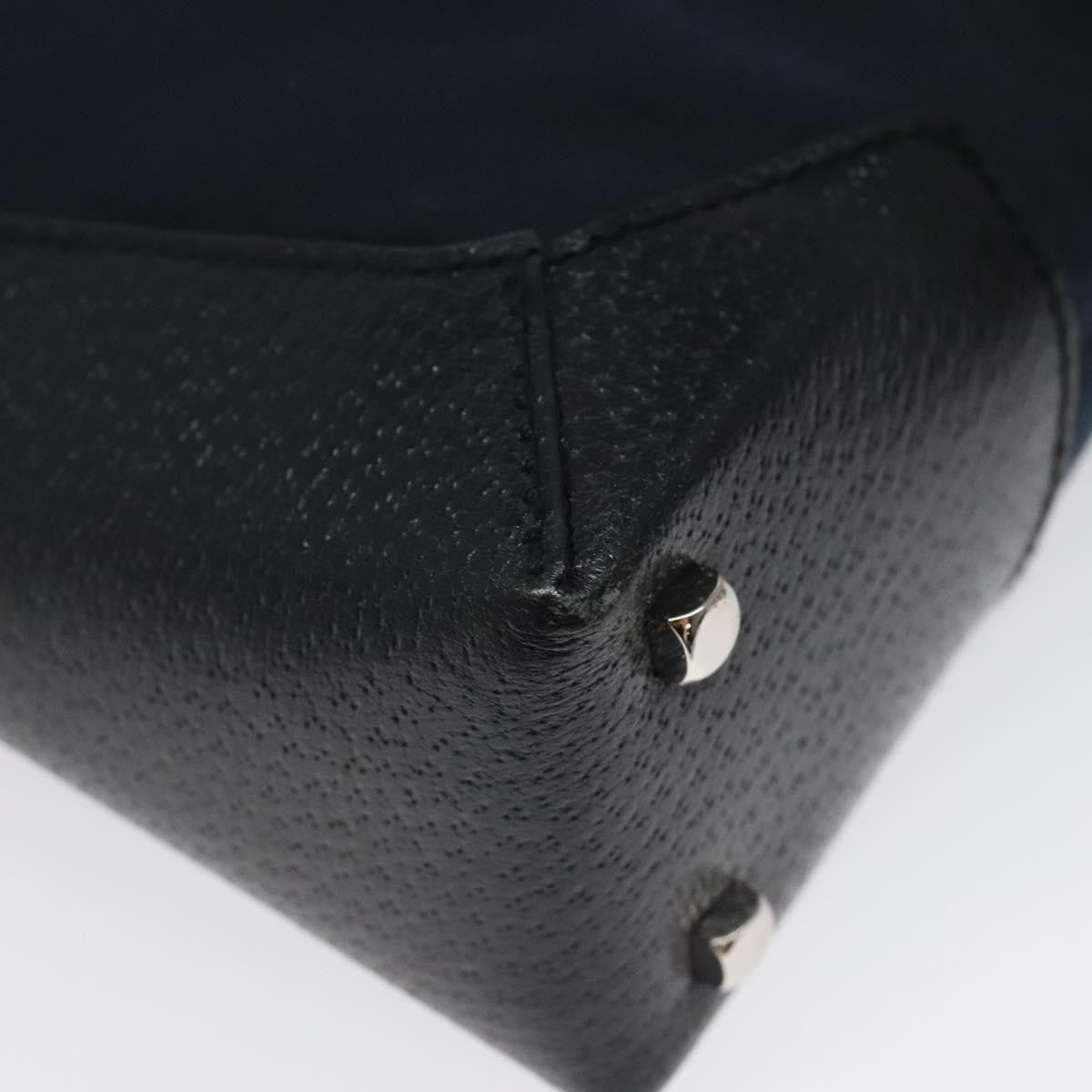 Salvatore Ferragamo Vintage Shoulder Bag Canvas, NAVY, CANVAS, Shoulder bag