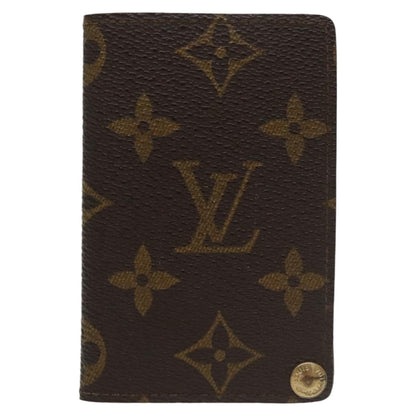 Louis Vuitton Porte Cartes Pression Card Case Monogram Canvas, BROWN, CANVAS, Card Holders