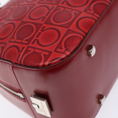 Salvatore Ferragamo Gancini Shoulder Bag Leather, RED, LEATHER, Shoulder bag