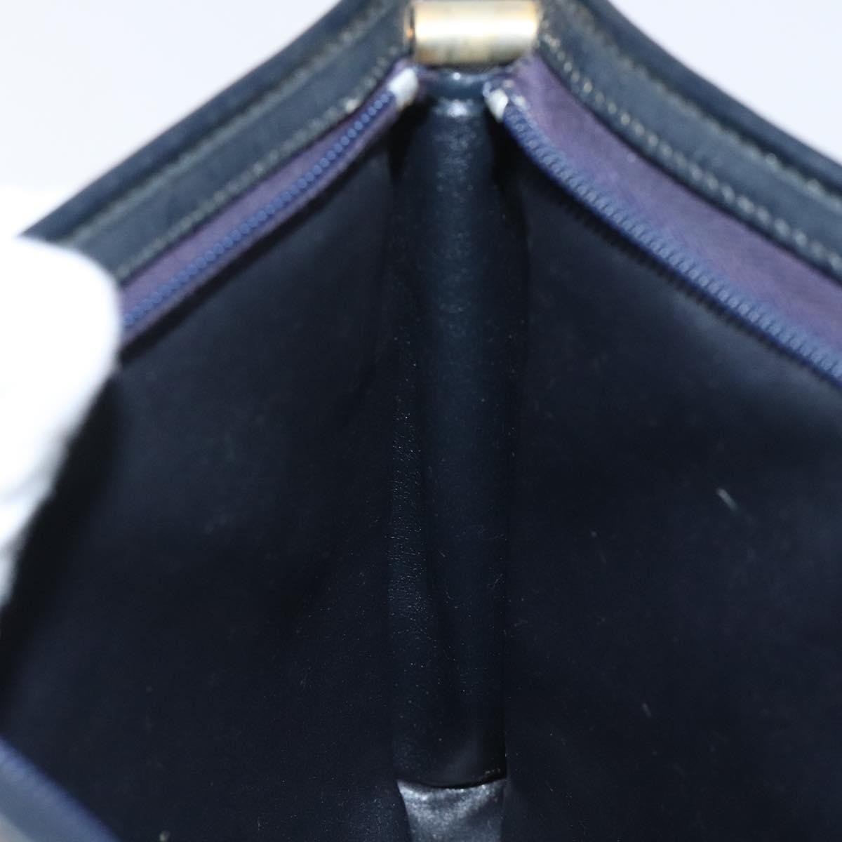 Christian Dior Vintage Trotter Shoulder Bag Canvas, NAVY, CANVAS, Shoulder bag