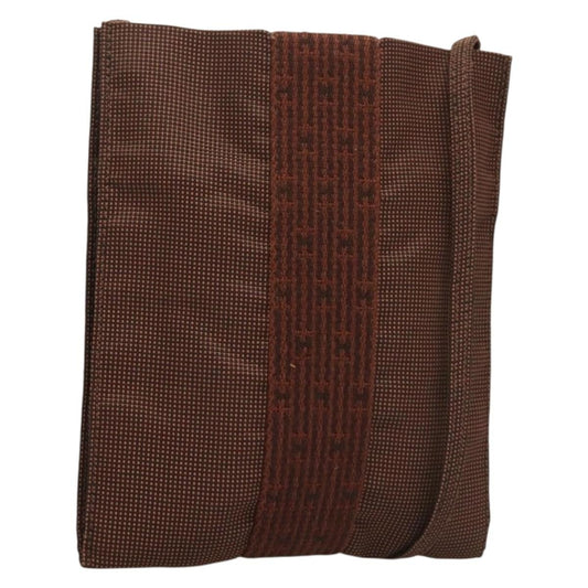 Hermes Herline Crossbody Canvas, BROWN, CANVAS, Crossbody bag