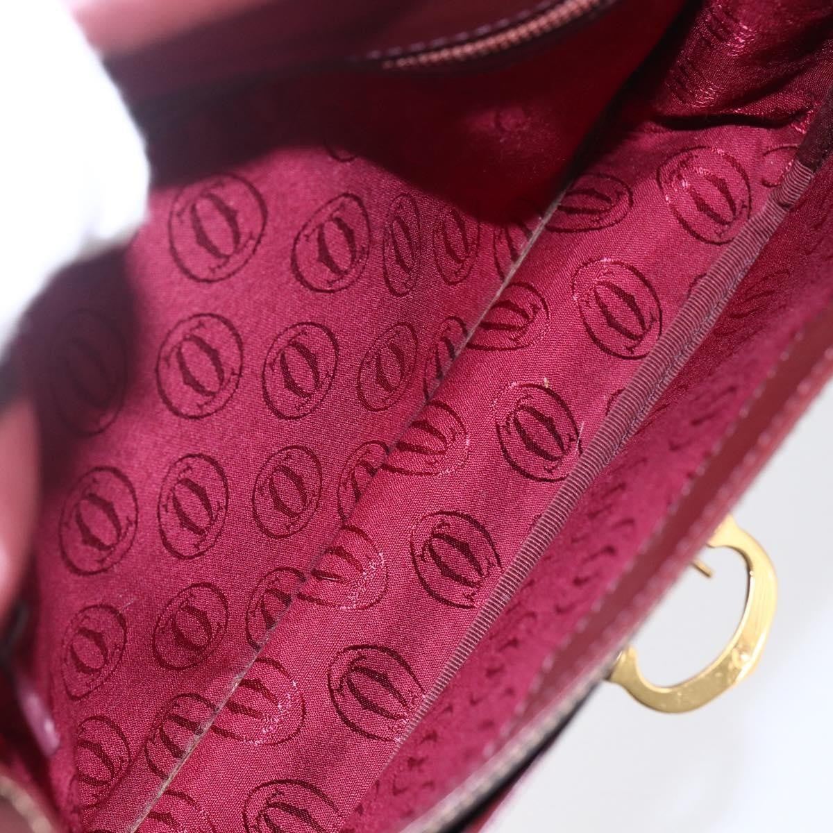 cartier Must de Cartier Shoulder Bag Leather, BURGUNDY, LEATHER, Shoulder bag