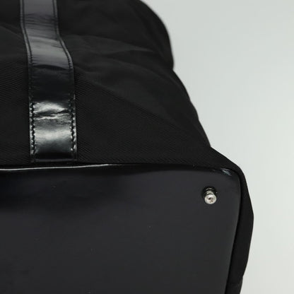 Gucci Vintage Bamboo Handle Tote Nylon, BLACK, NYLON, Tote bag