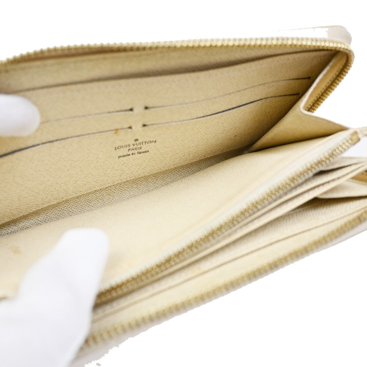 Louis Vuitton Zippy Wallet NM Damier Azur, WHITE, CANVAS, Wallets