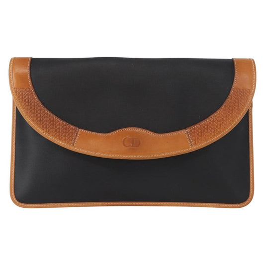 Christian Dior Clutch bag Leather, BLACK, LEATHER, Clutche & pouche