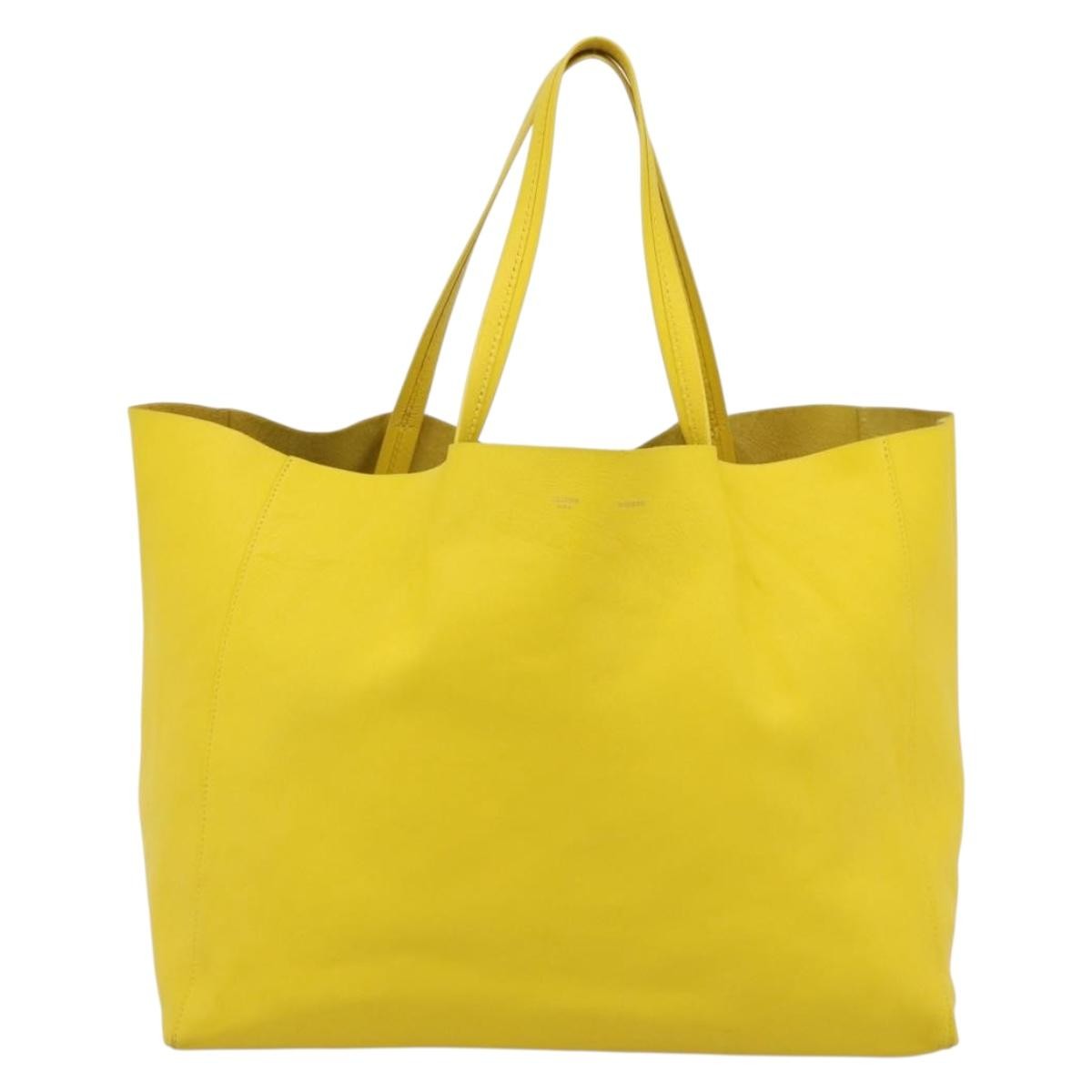 Celine Tote bag Leather, Yellow, Leather, Tote Bag