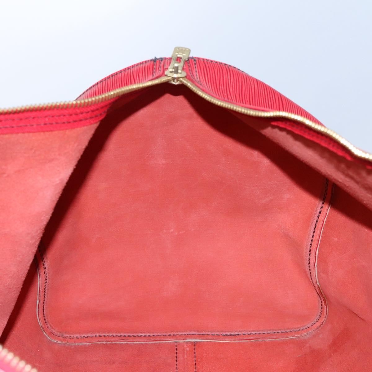 Louis Vuitton Keepall Bag Epi Leather, RED, LEATHER, Travel bag