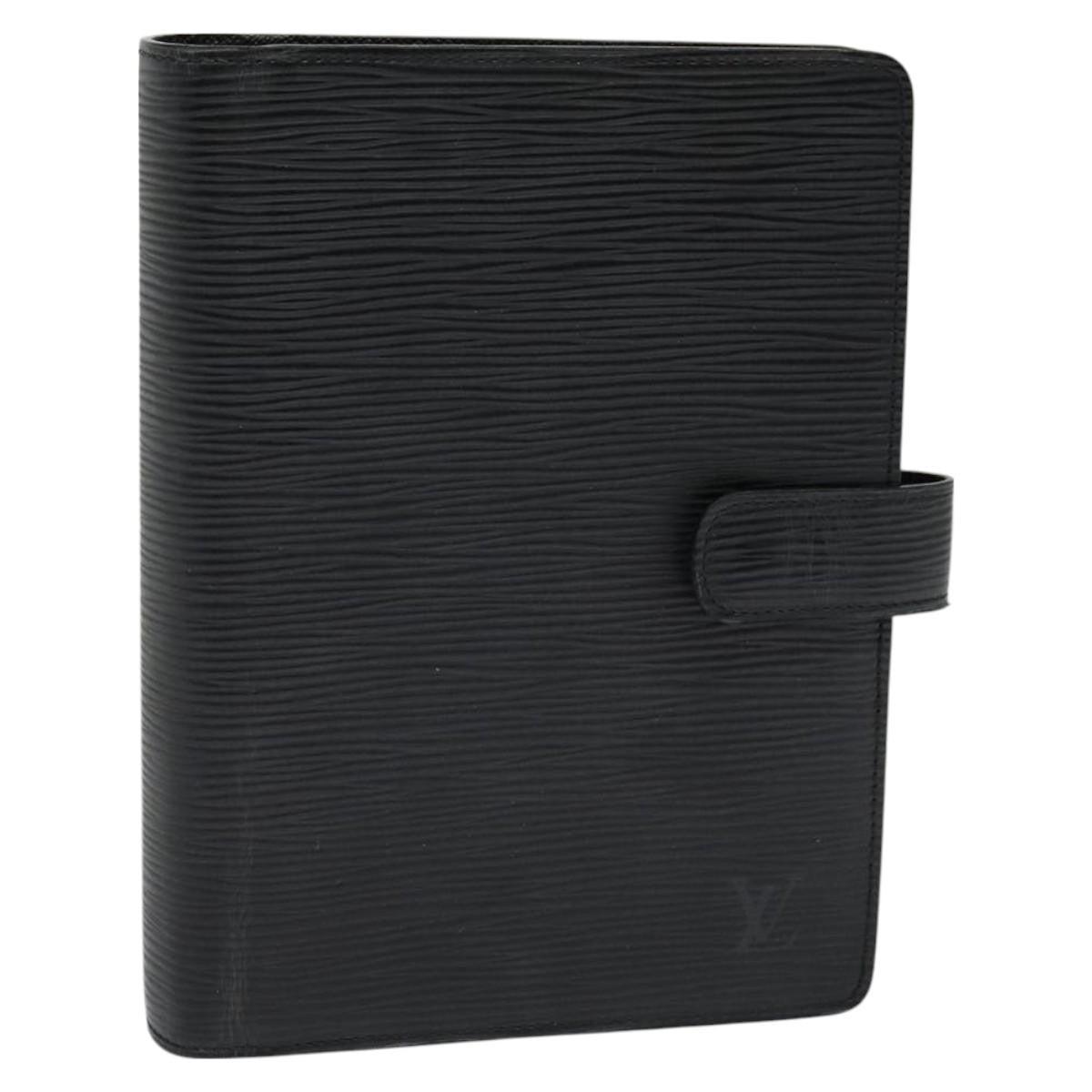 Louis Vuitton Agenda Cover Epi Leather, BLACK, LEATHER, Wallets