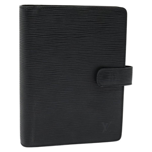 Louis Vuitton Agenda Cover Epi Leather, BLACK, LEATHER, Wallets
