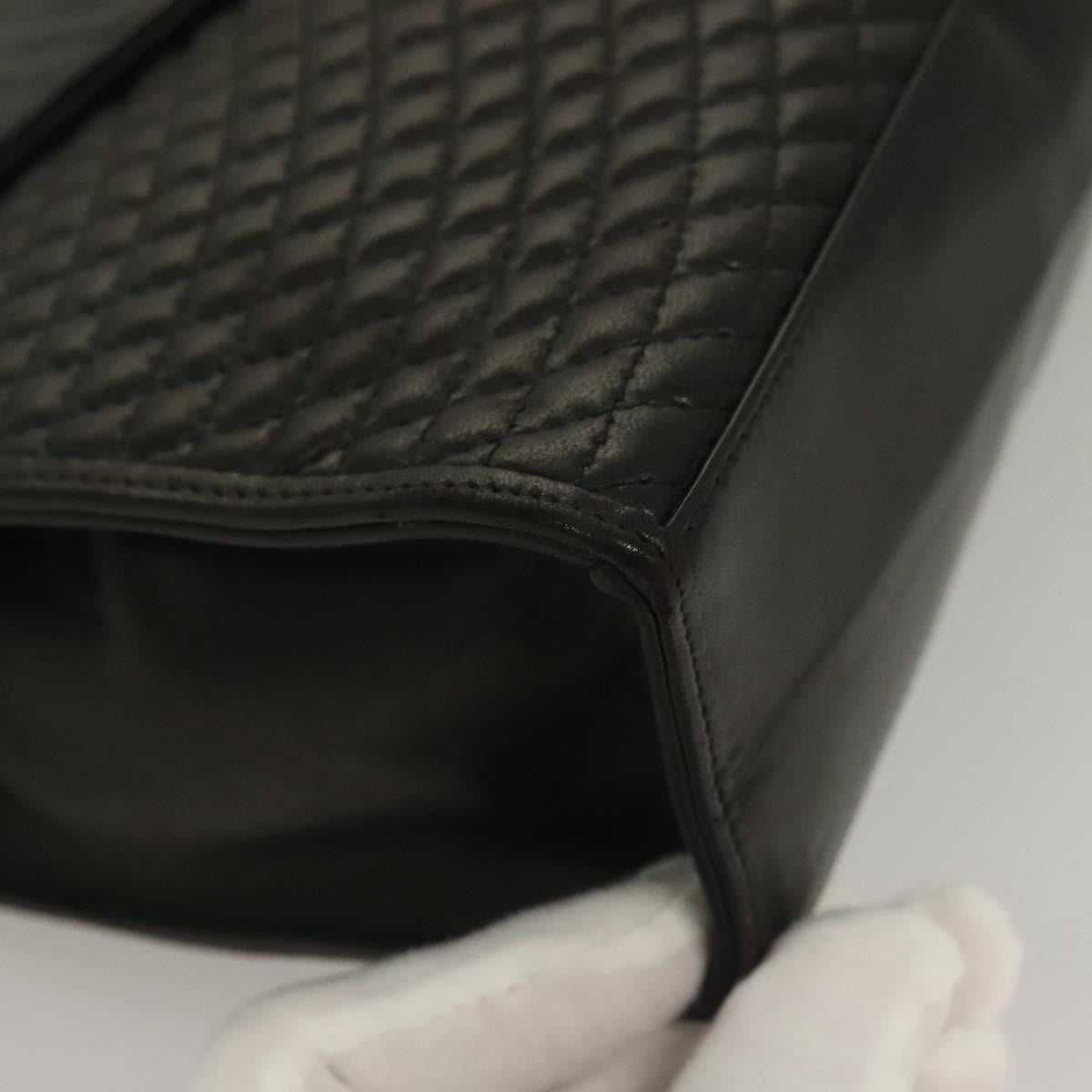 Bally Vintage Handbag Quilted Leather, BLACK, LEATHER, Handbag