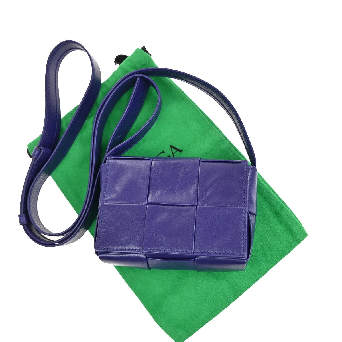 Bottega Veneta Cassette Crossbody Bag Maxi Intrecciato Fringe Leather, PURPLE, LEATHER, Crossbody bag