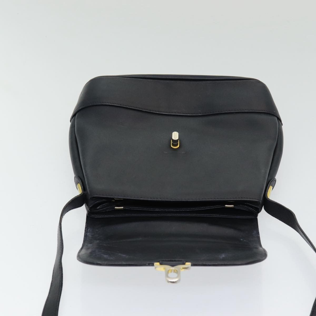 Bally Vintage Shoulder Bag Leather, Black, Leather, Shoulder Bag