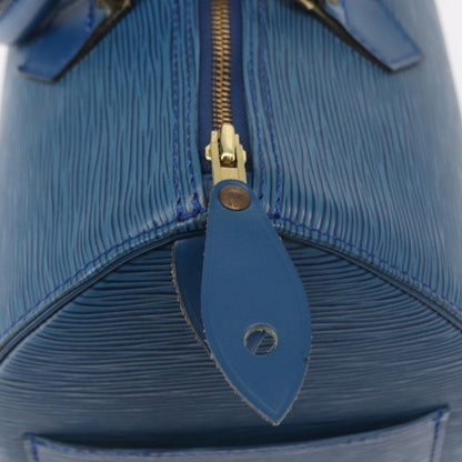 Louis Vuitton Speedy Handbag Epi Leather, BLUE, LEATHER, Handbag