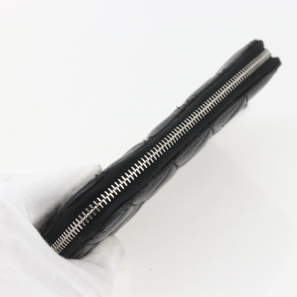 Chanel Zip Around Organizer Wallet Quilted Lambskin, BLACK, LEATHER, Wallets