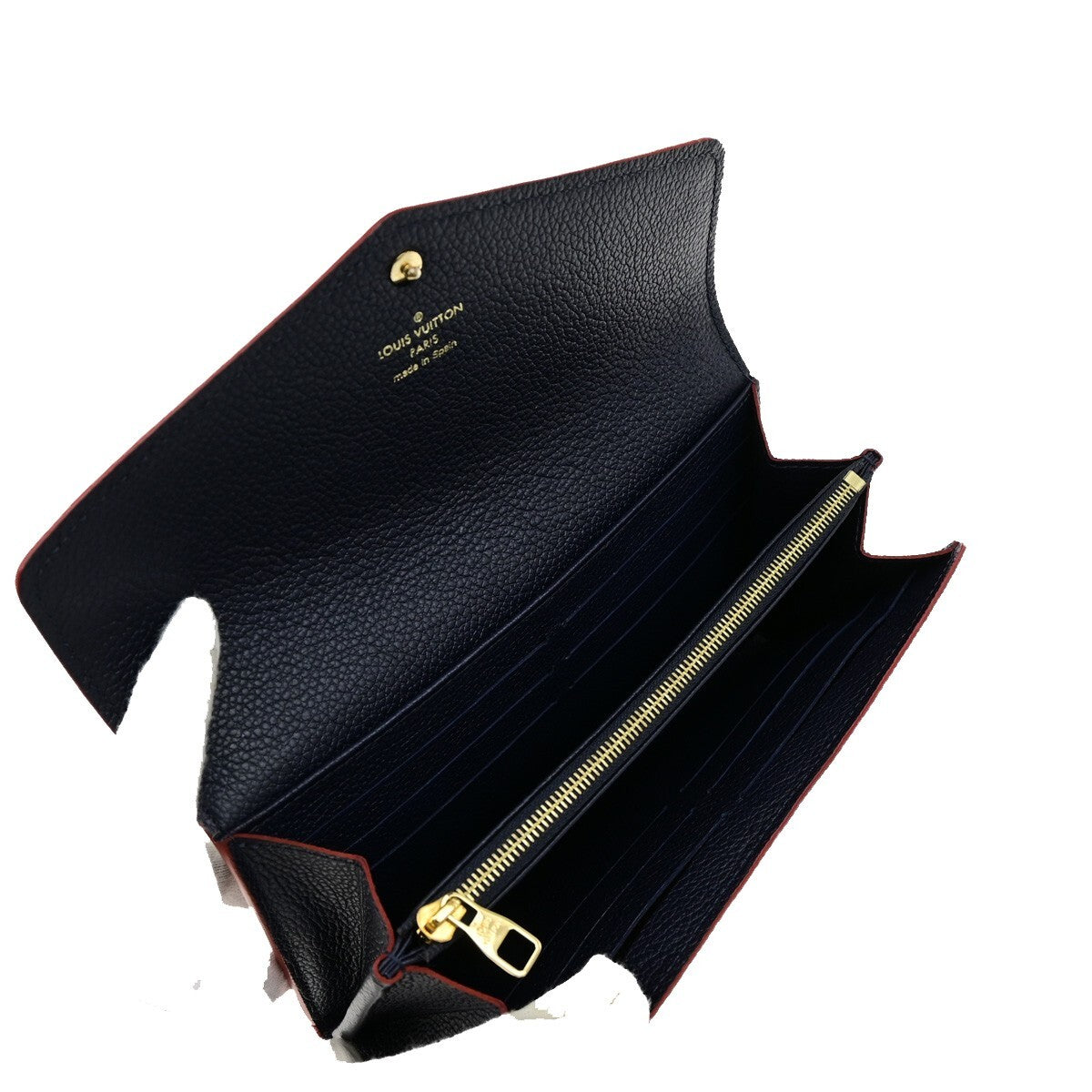 Louis Vuitton Sarah Wallet NM Monogram Empreinte Leather, NAVY, LEATHER, Wallets