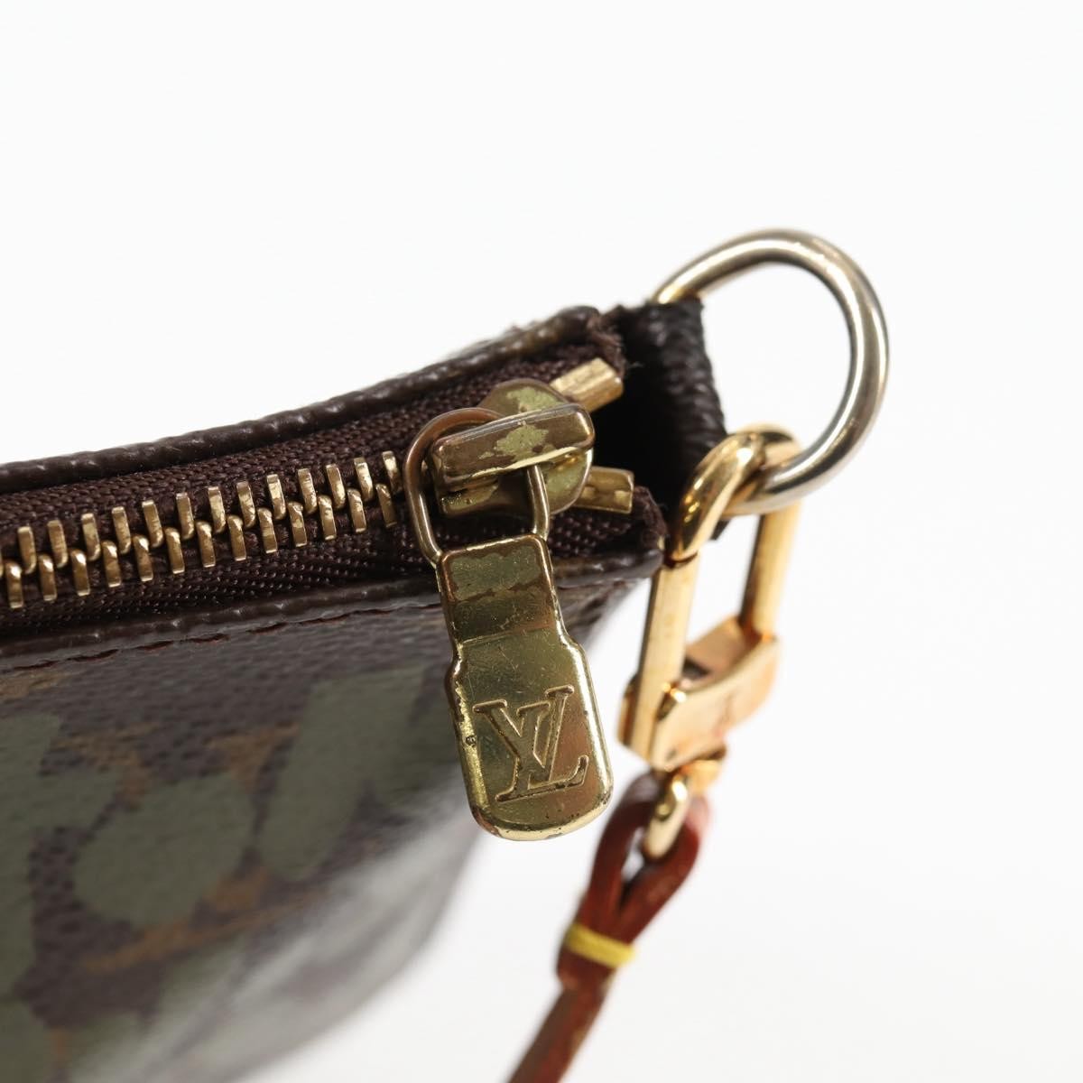 Louis Vuitton Pochette Accessoires Limited Edition Monogram Graffiti, BROWN, CANVAS, Clutche & pouche