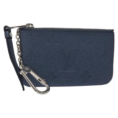 Louis Vuitton Pochette Clés Monogram Empreinte, NAVY, LEATHER, Wallets