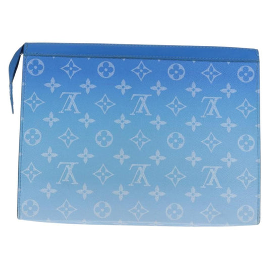 Louis Vuitton Pochette Voyage Limited Edition Monogram Clouds, BLUE, PVC, Clutche & pouche