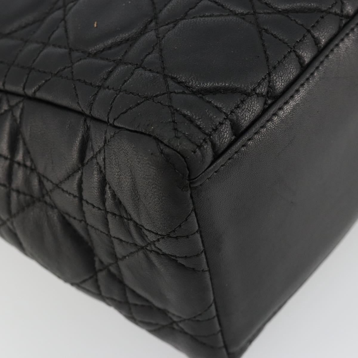 Christian Dior Vintage Lady Dior Bag Cannage Quilt Lambskin, Black, Leather, Handbag
