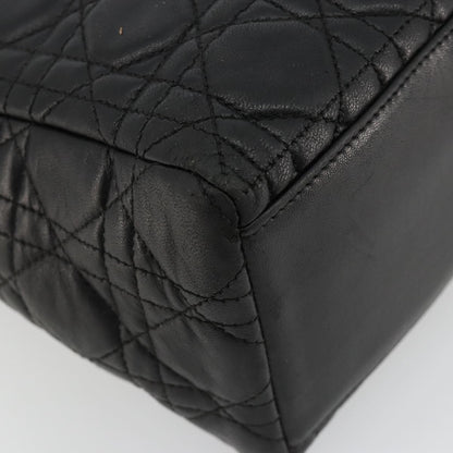 Christian Dior Vintage Lady Dior Bag Cannage Quilt Lambskin, Black, Leather, Handbag