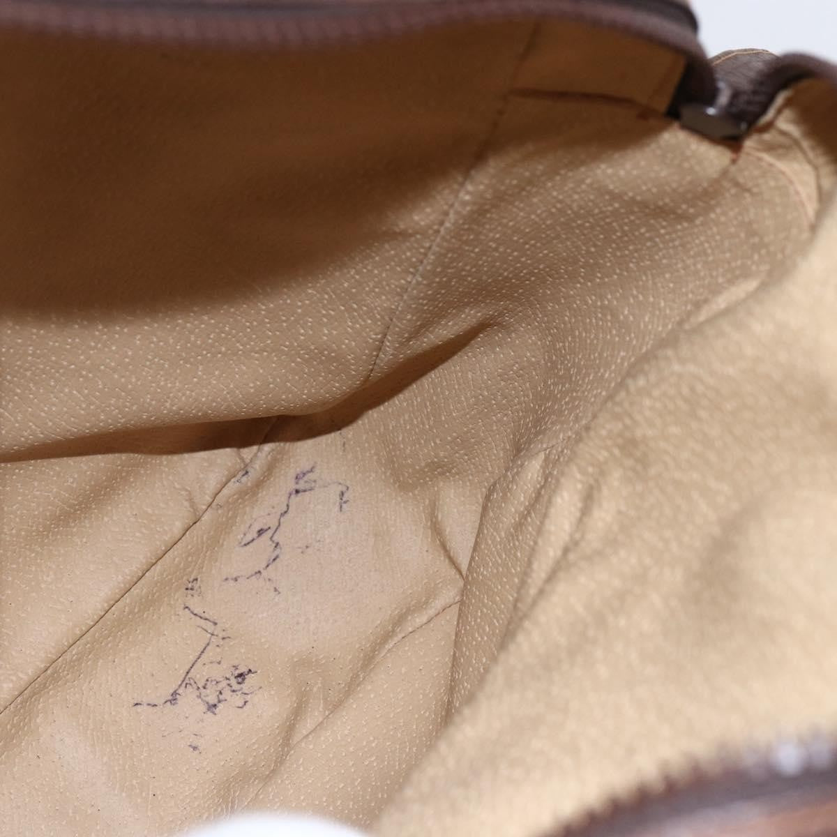 Gucci Front Pocket Messenger Bag GG Canvas with Leather, BEIGE, CANVAS, Shoulder bag