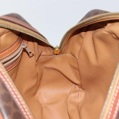 Celine Macadam Handbag Macadam with leather, BROWN, CANVAS, Handbag