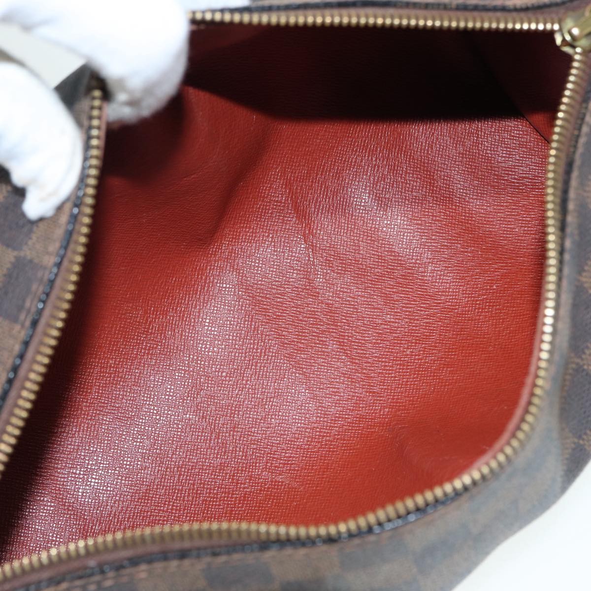 Louis Vuitton Papillon Handbag Damier, BROWN, CANVAS, Handbag