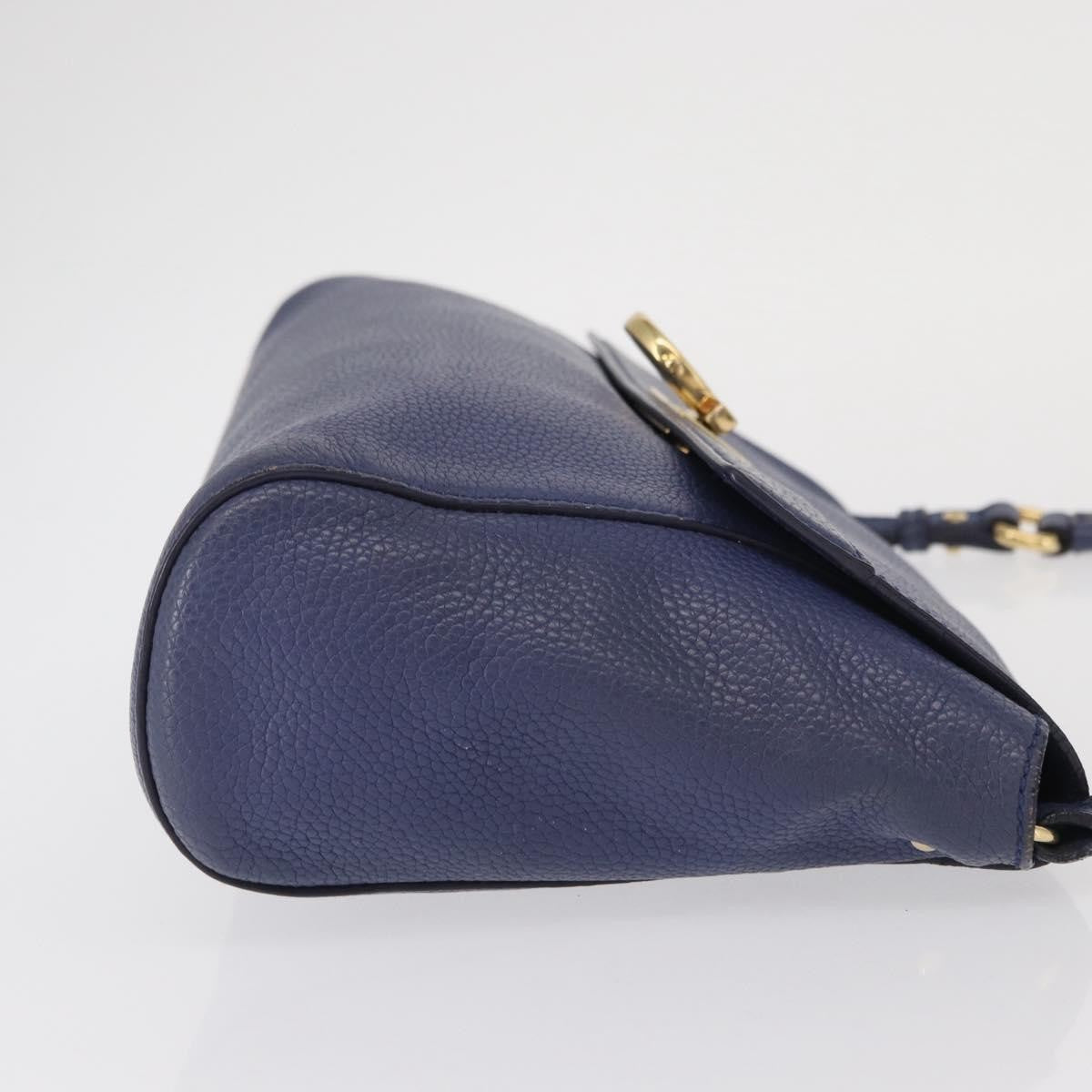 Salvatore Ferragamo Abbey Shoulder Bag Leather, NAVY, LEATHER, Shoulder bag