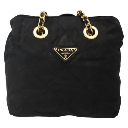 Prada Re-Edition 1995 Chain Tote Quilted Re-Nylon, BLACK, NYLON, Shoulder bag