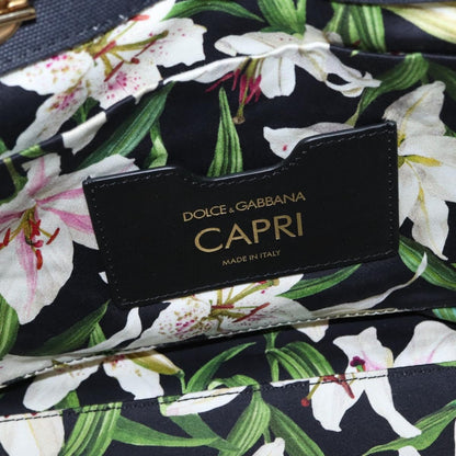 Dolce & Gabbana Capri Tote Printed Canvas with Lizard Embossed Leather, MULTICOLOUR, CANVAS, Tote bag