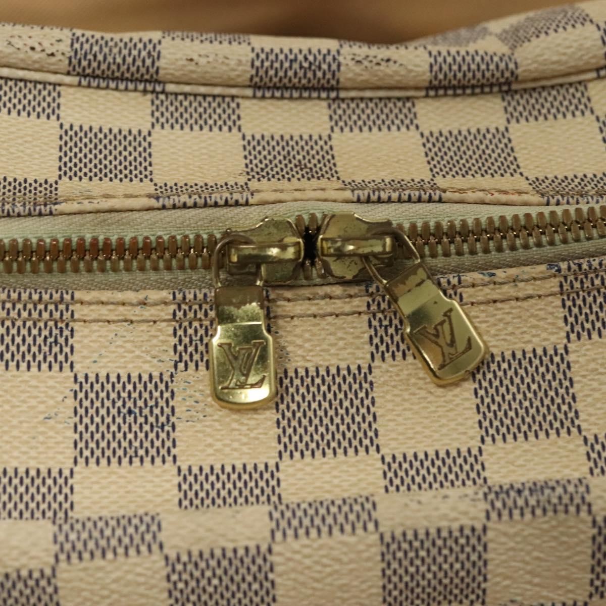 Louis Vuitton Naviglio Handbag Damier, WHITE, CANVAS, Shoulder bag