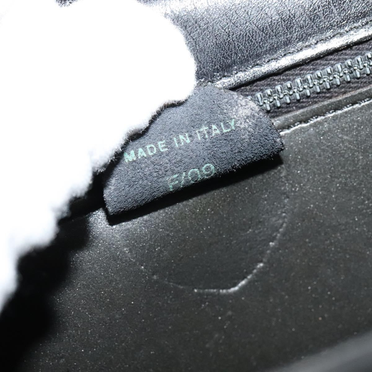 Celine Gancini Handbag Leather, BLACK, LEATHER, Handbag