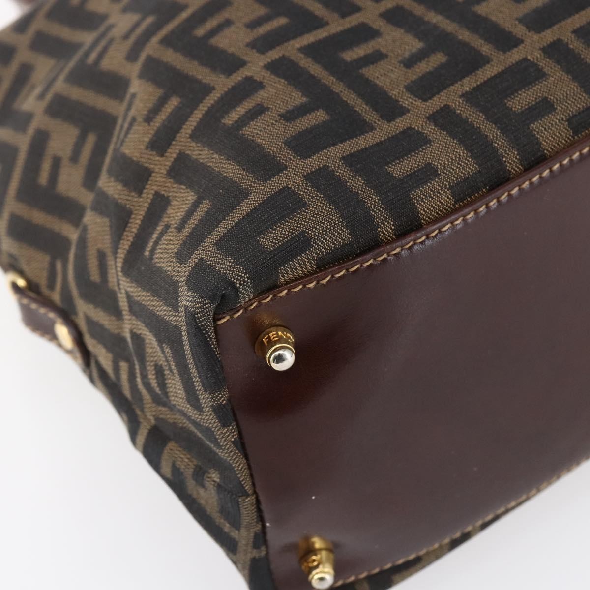 Fendi Vintage Convertible Satchel Zucca Canvas, BROWN, CANVAS, Handbag