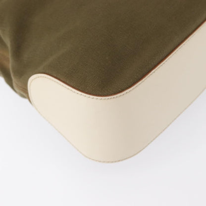 Salvatore Ferragamo Gancini Shoulder Bag Canvas, KHAKI, CANVAS, Shoulder bag