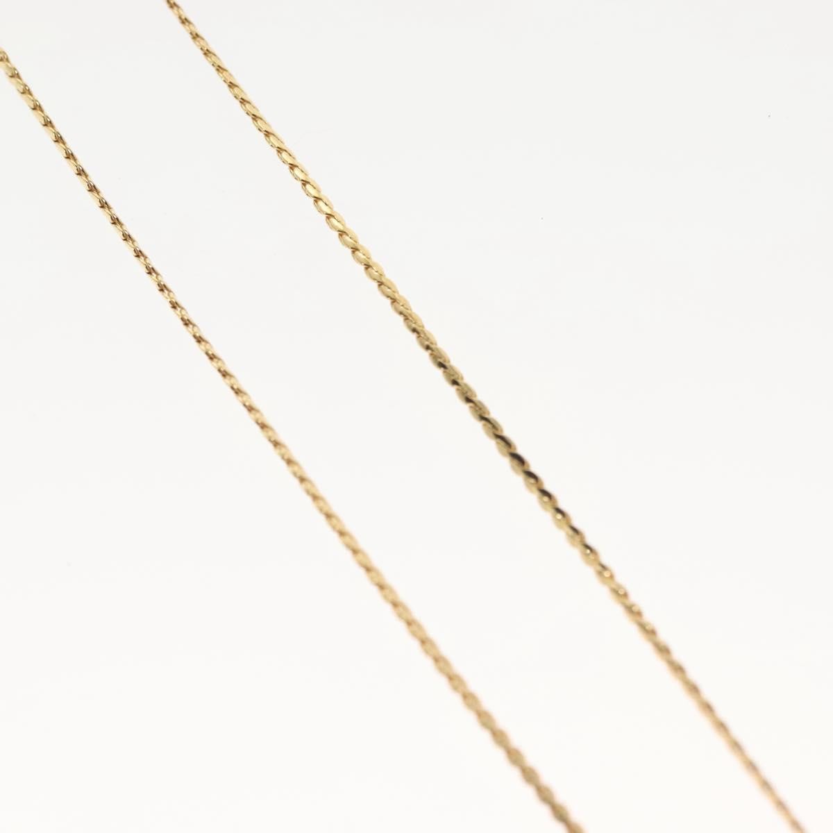 Christian Dior CD Pendant Necklace Metal and Crystals, GOLD, METAL, Necklace