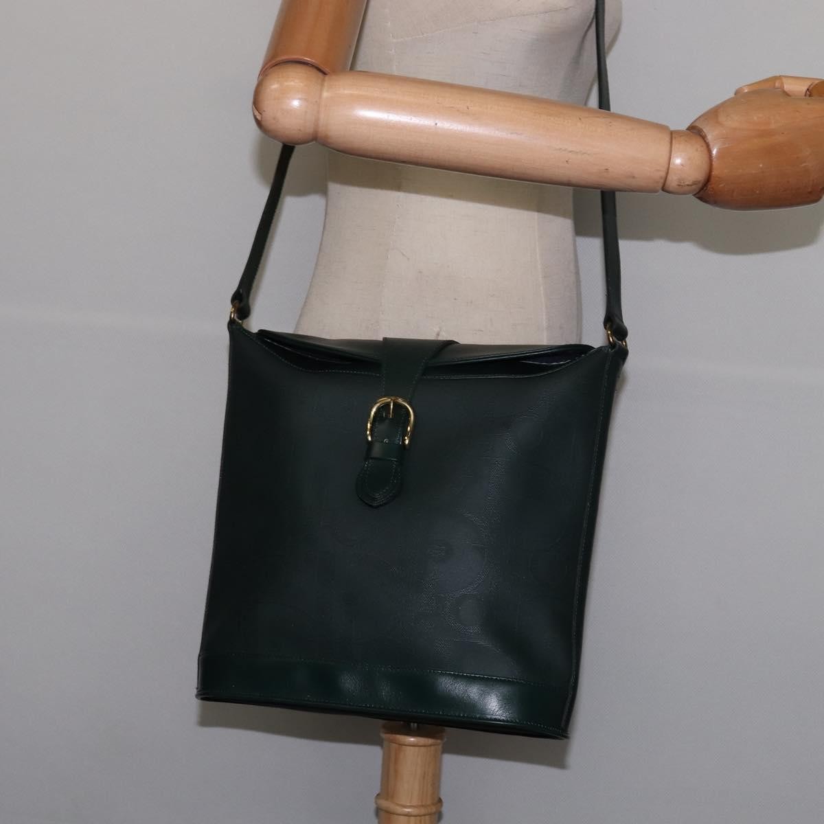 Christian Dior Vintage Trotter Crossbody Bag Canvas, GREEN, CANVAS, Shoulder bag