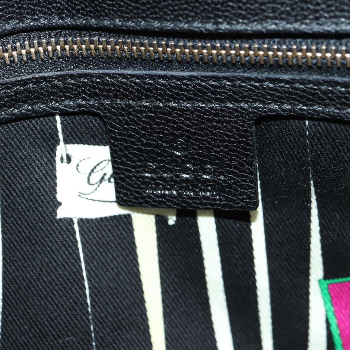 Gucci Horsebit Shoulder Bag GG Canvas and Leather, Black, Leather, Shoulder Bag