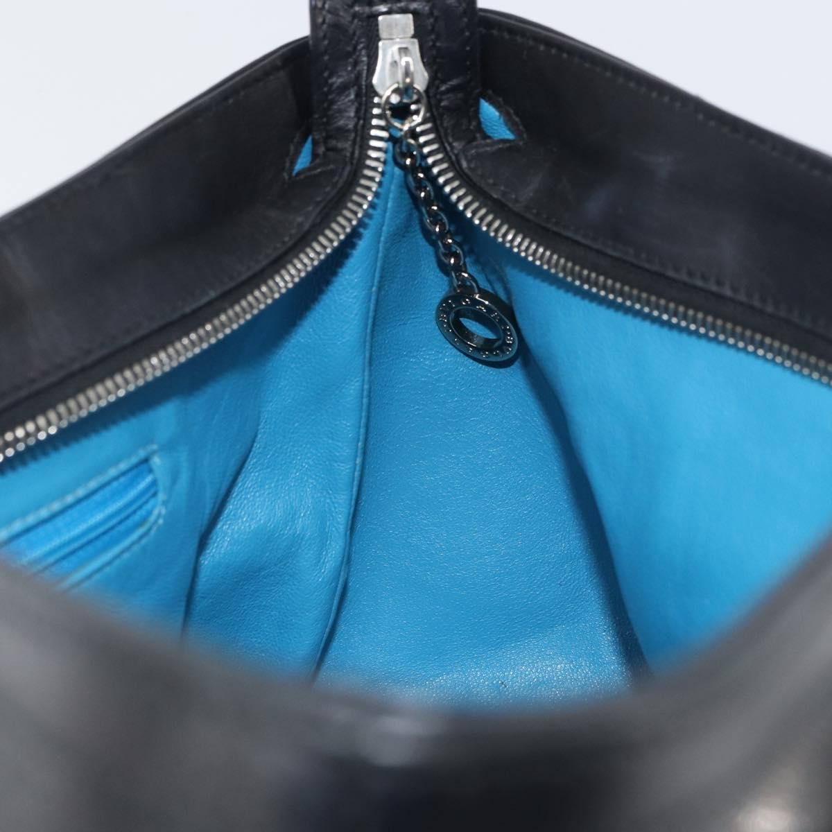 Bvlgari Handbag Leather, BLACK, LEATHER, Handbag