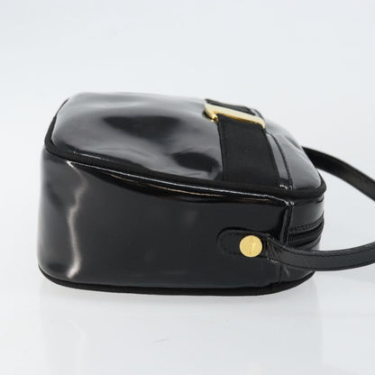 Salvatore Ferragamo Vala Shoulder Bag Patent Leather, BLACK, PATENT_LEATHER, Shoulder bag