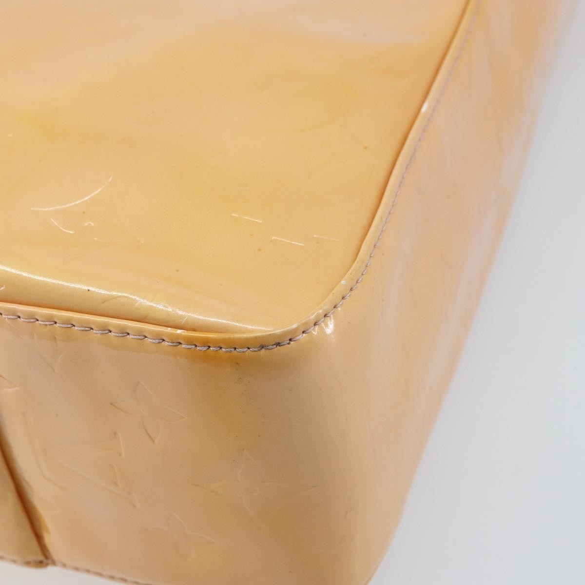 Louis Vuitton Columbus Handbag Monogram Vernis, Beige, Patent Leather, Tote Bag