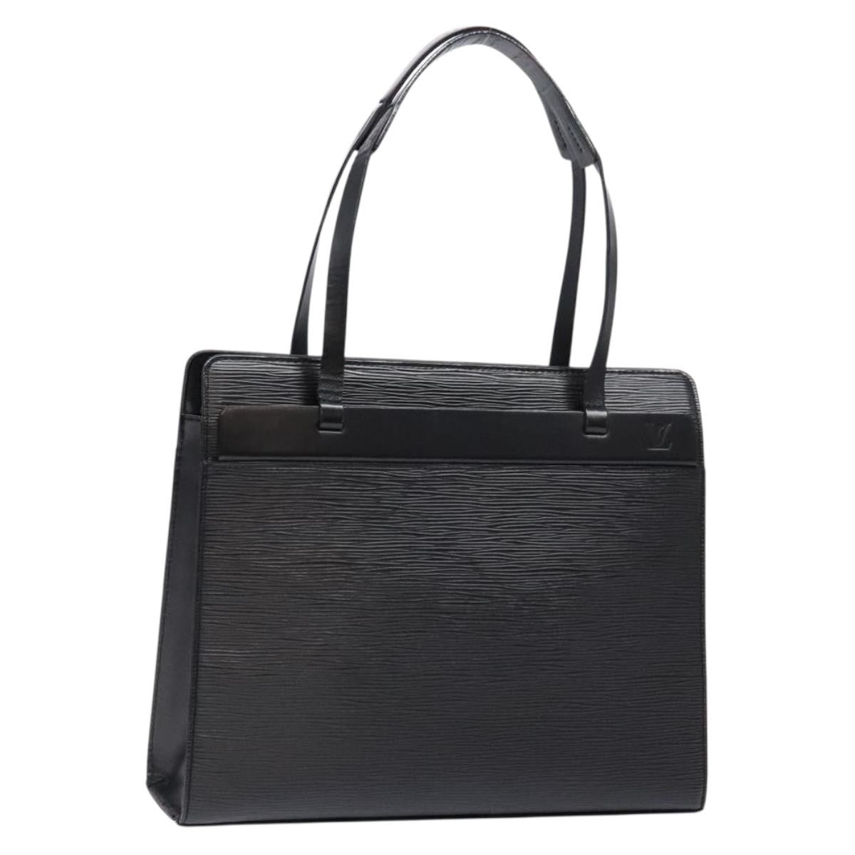 Louis Vuitton Croisette Handbag Epi Leather, BLACK, LEATHER, Tote bag
