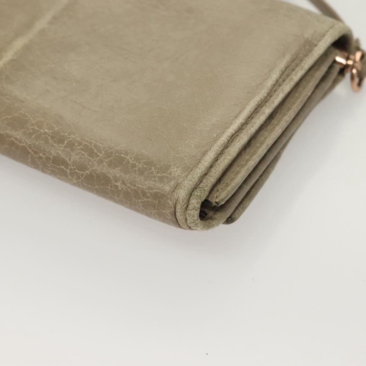 Balenciaga Giant Money Flap Wallet Leather, BEIGE, LEATHER, Wallets