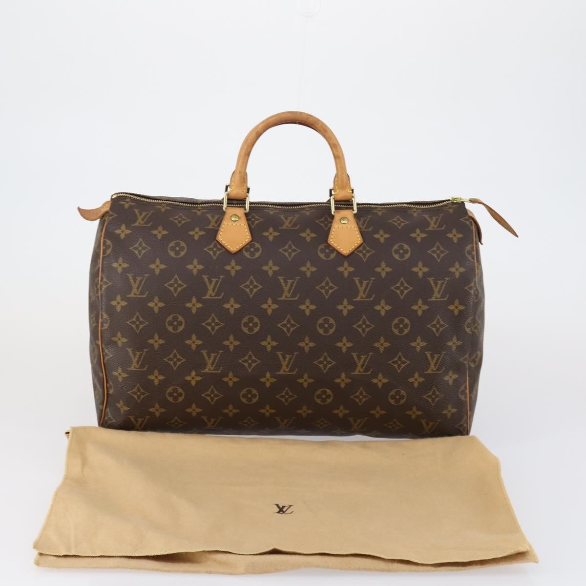 Louis Vuitton Speedy Handbag Monogram Canvas, BROWN, CANVAS, Handbag
