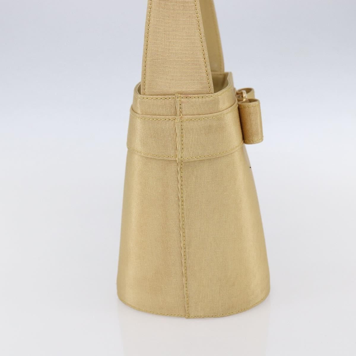 Salvatore Ferragamo Vala Handbag Canvas, YELLOW, CANVAS, Handbag