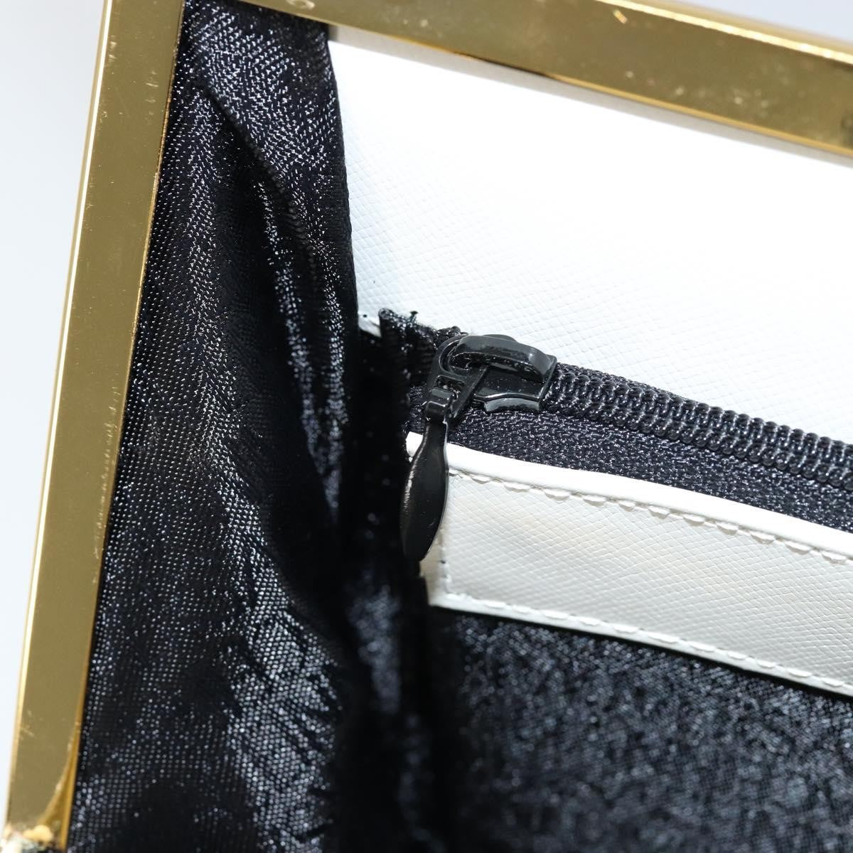 Versace Vintage Handbag Leather, WHITE, LEATHER, Handbag