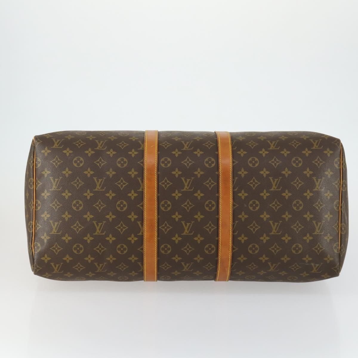 Louis Vuitton Keepall Bag Monogram Canvas, BROWN, CANVAS, Travel bag